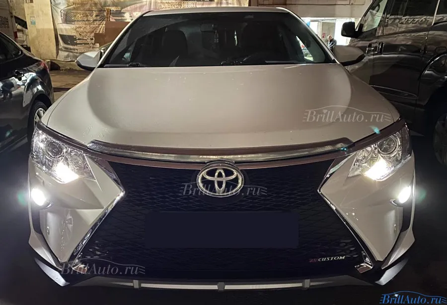 Обвес Toyota Camry в стиле Lexus + тюнинг фары