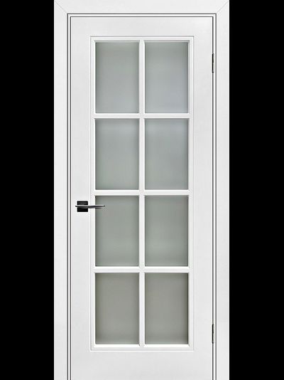 Дверь со стеклом Smalta Rif-210 белая эмаль