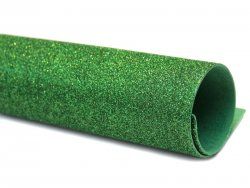 Фоамиран глитерный, толщина 2 мм,  20*30 см, цвет светло зеленый (№12)