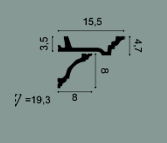 Карниз C305 - 4,7*15,5*200см