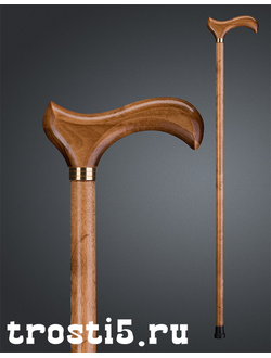 дешевая светлая трость из березы с классической ручкой