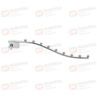 7SL7036A Крючок d-7мм волнообразный хром 9 шариков для профиля системы Vertical L=350 мм