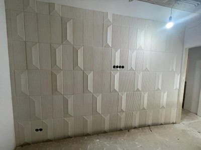 Гипсовая 3D панель "Гранд" (результат монтажа 1)