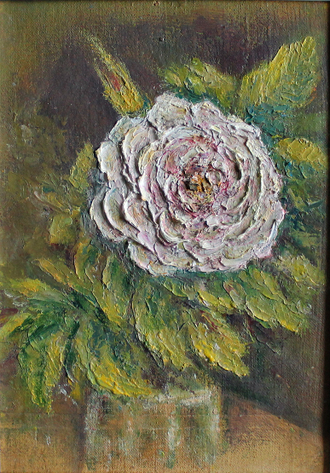 "Роза" холст на картоне масло 1960-е годы