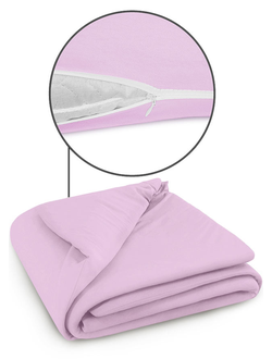 Пододеяльник Cleo трикотажный на молнии 172х205 100% хлопок (св.розовый) 172/03