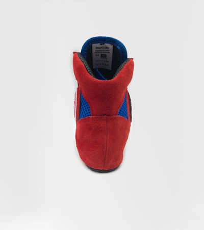 Борцовки для самбо ВФС BRAVEGARD Ascend на липучке красно-синие