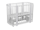 Кроватка-трансформер 5в1 Pituso Asti Белый-Белый