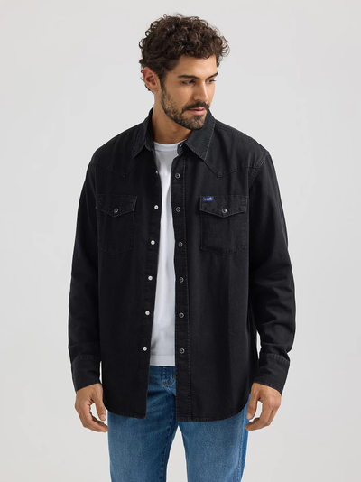 Рубашка Wrangler® Classic Denim Western Snap Shirt