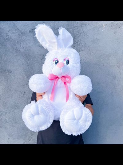 Плюшевый заяц 75 см белый