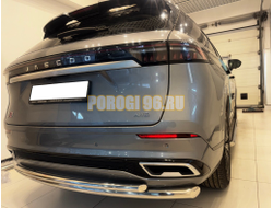 Защита заднего бампера двойная Папа Тюнинг d60/42 для JAECOO J8 2024-