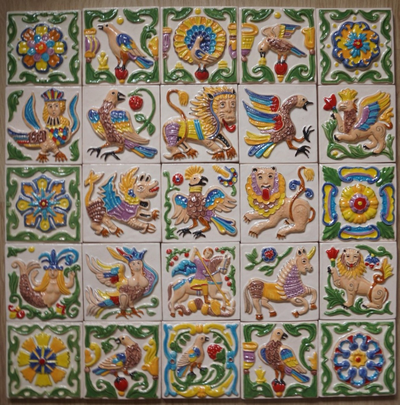 Георгий Победоносец (изразцовая плитка)