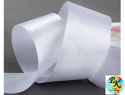 Лента атласная, 50 мм × 23 ± 1 м, цвет белый