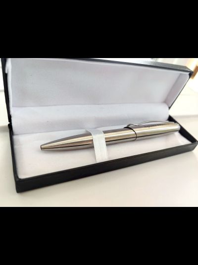 Железная ручка (стальная с гравировкой логотипа/надписи)