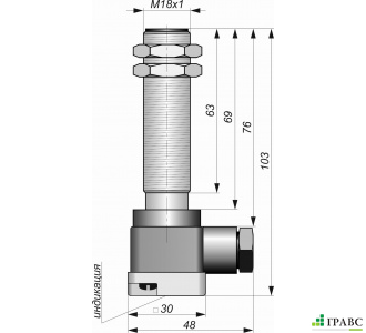 Датчик индуктивный бесконтактный И09-NC-AC-K-Z (Л63)