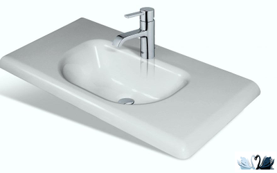 Раковина Эстет Olivia 90 х 45 см Каменная на столешницу в ванную