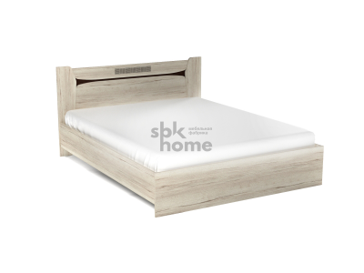 КРОВАТЬ 1400, МАЛЕ (1458*2069*905) ДУБ ГАЛИФАКС БЕЛЫЙ