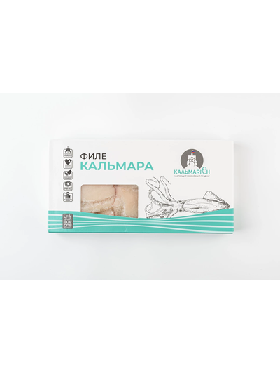 КАЛЬМАР Командорский Тушка без плавника мороженый.  Фасовка 0,6 кг.