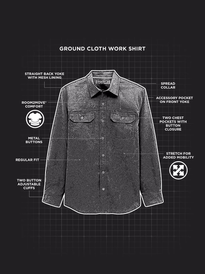 Рубашка Wrangler® RIGGS Workwear® Ground Cloth Denim Work Shirt