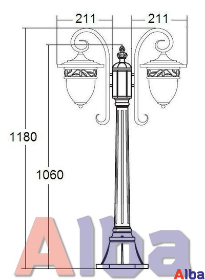 Krakow 87207-2 Парковый светильник