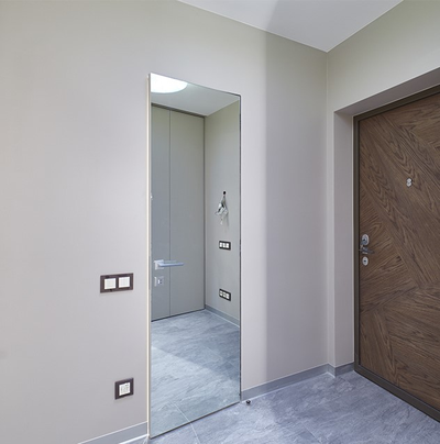 PRESTIGE. h2000/ ЗЕРКАЛО ГРАФИТ С ДВУХ СТОРОН (ULTRA 19)/ АЛЮМИНИЕВАЯ КРОМКА МАТОВЫЙ ХРОМ