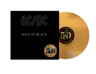 AC/DC - Back In Black LP Gold 50th Anniversary виниловая пластинка купить