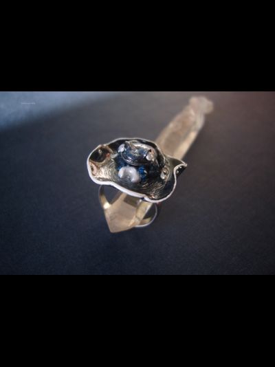 Мистическое кольцо с лягушкой "Лунная принцесса"