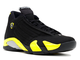 Nike Air Jordan 14 Thunder Black Yellow (Черные с желтым)