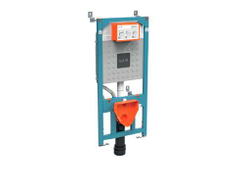 Комплект: Подвесной безободковый унитаз Vitra Integra Round, с тонким сиденьем с микролифтом, инсталяцией и панелью управления, 9856B003-7205