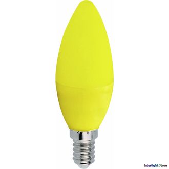 Ecola LED Color B37 6w Yellow E14