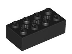 Technic, Brick 2 x 4 with 3 Axle Holes, Black (39789 / 6244917)