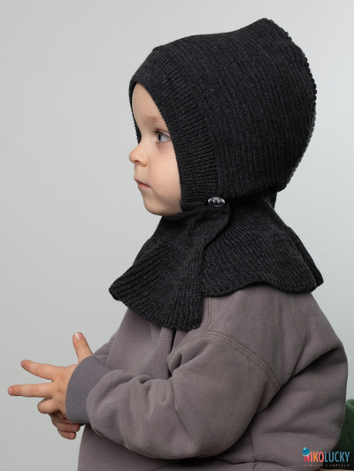 Шапка-шлем 24201-01 х/б подклад, темно-серый 46-48