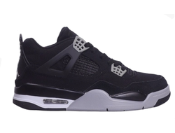 Nike Air Jordan Retro 4 Black White (Черные) Арт 3 фото