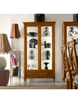 ВИТРИНА С ДВУМЯ СТВОРКАМИ, ЯЩИК С СИСТЕМОЙ ДОВОДЧИКОВ И СВЕТОДИОДНЫЕ ЛАМПОЧКИ  (L110*P41*H180) ART.16.66 DESIDERI TOSATO