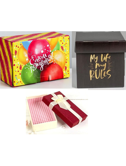 Коробка подарочная 22*15*10 см, МИКС