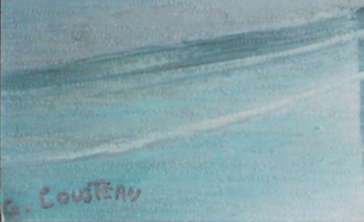 "Зеркальное море" принт на картоне G. Cousteau 1996 год