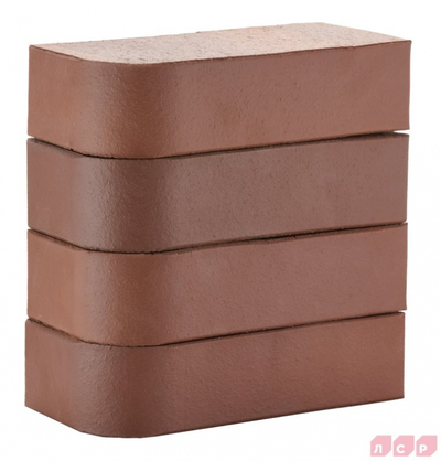 Кирпич печной лицевой полнотелый ЛСР М400, 250х120х65 мм, R-60 угловой коричневый