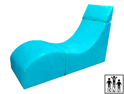 Терапевтическое релаксирующее кресло "Кубик" Большой - L60xB40xH50 голубой