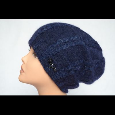 Берет синий из шерсти и мохера Vizio Италия 5294