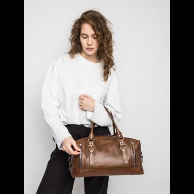 Кожаная дорожная сумка Ravenna Premium brown (арт. 4047-63)