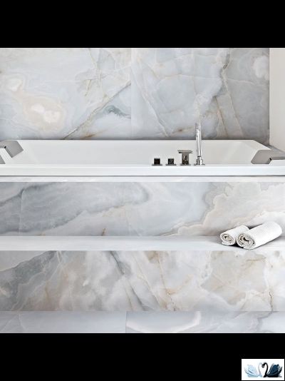 Керамогранит FMAX Sea Blue glossy 90x180 см голубой лазурь