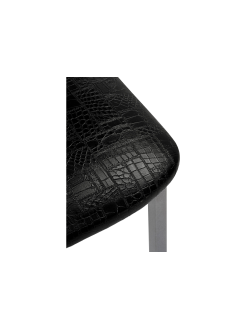 Стул на металлокаркасе Bozanak черный крокодил / светлый мусс