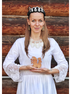 Платье  cо старинным кружевом "Галина"