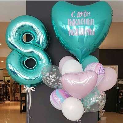 Большая цифра с гелием (102 см)