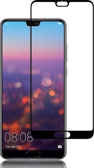 Защитное стекло Perfeo для Huawei P20 (черная рамка)