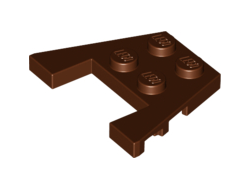 Wedge, Plate 3 x 4 with Stud Notches, Reddish Brown (48183 / 4248169 / 4566689 / 4649052 / 6170527)