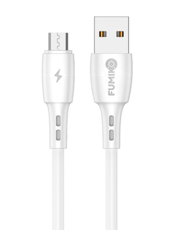 Зарядное устройство FUMIKO CH01 1USB 2.4А c кабелем Micro USB WHITE