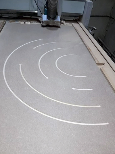 №1. Дверная накладка 16 мм "Техно-стиль". Рисунок "Орбита"