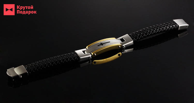 Мужской браслет с крестом Pablo in Gold