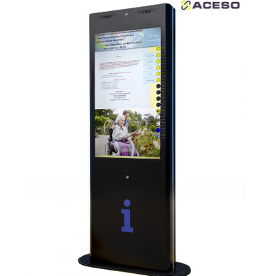 Терминал информационный «Tactile-VERT-1(43)V», тактильно-сенсорный, со стандартным ПО, с интегрированным комплексом видеокамер, М3