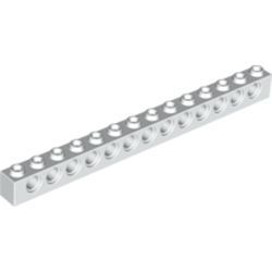 Technic, Brick 1 x 14 with Holes, White (32018 / 4112515 / 4161723)